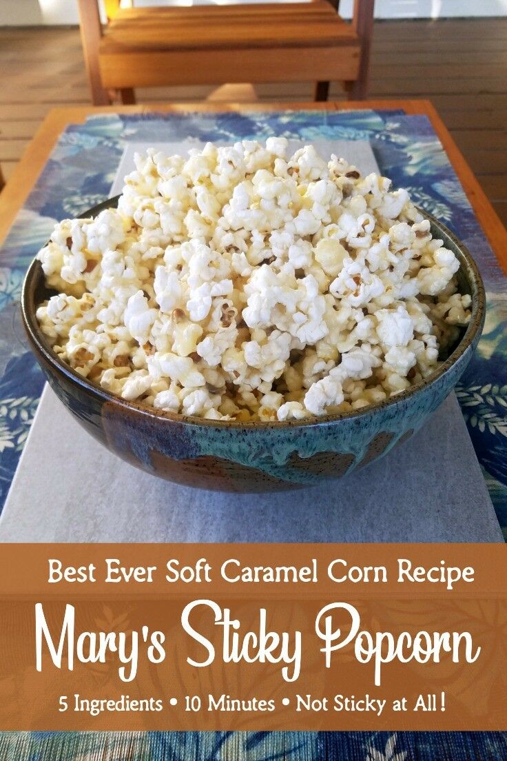 Best Ever Soft Caramel Corn {Mary's Sticky Popcorn} | A treasured family recipe, Mary's Sticky Popcorn is the best soft caramel corn recipe ever! It is everything wonderful about homemade caramel popcorn; and despite it's nickname, it's not sticky at all! | The Good Hearted Woman #popcorn #caramelcorn #caramelpopcorn #treats #holidayrecipes