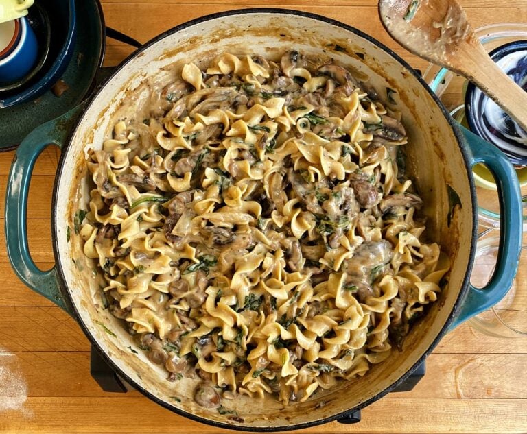 Portobello Mushroom Stroganoff • Vegetarian Comfort Food