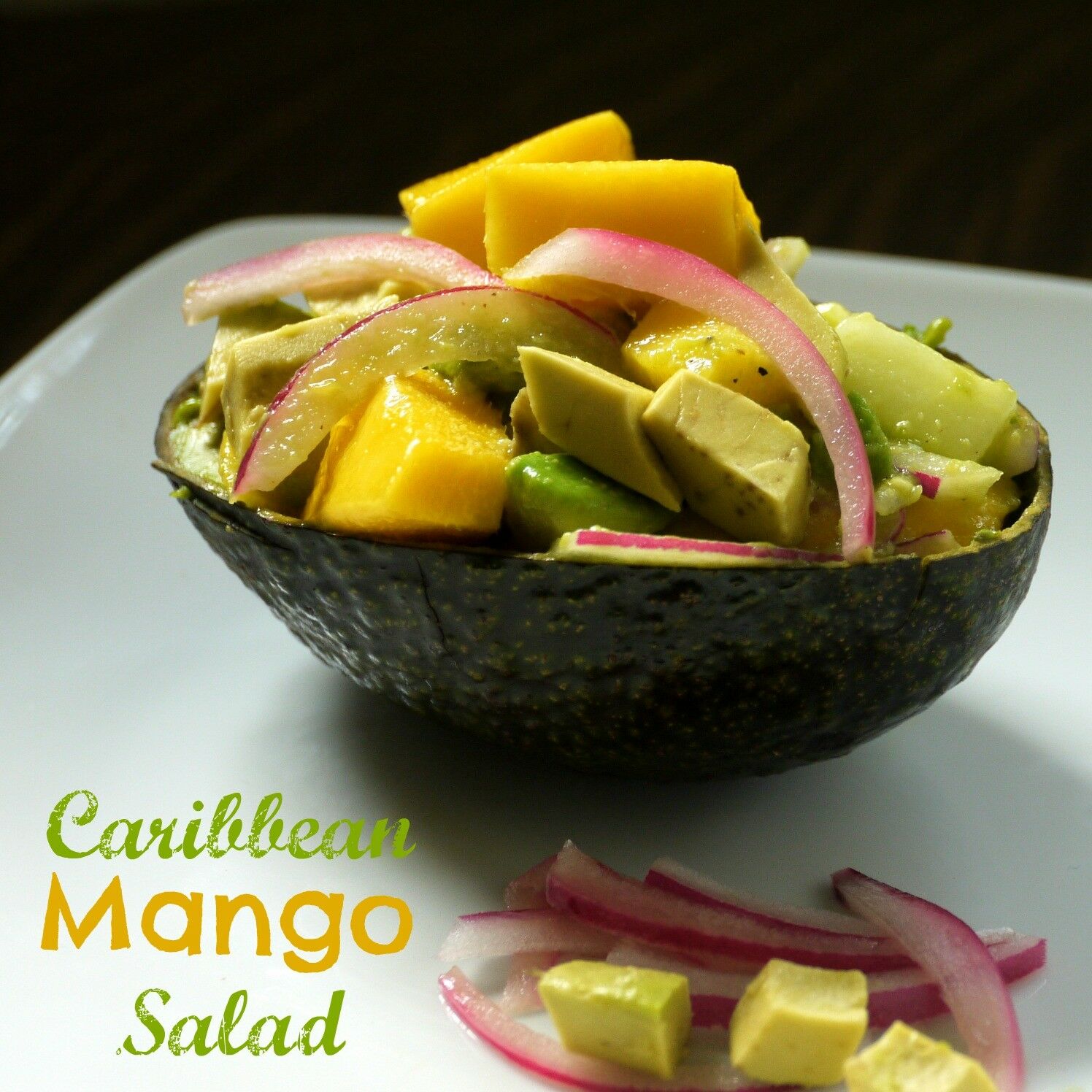 Caribbean Mango Salad | The Good Hearted Woman