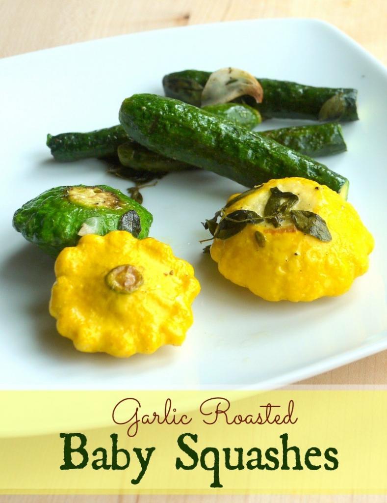 Garlic Roasted Baby Squashes | The Good Hearted Woman