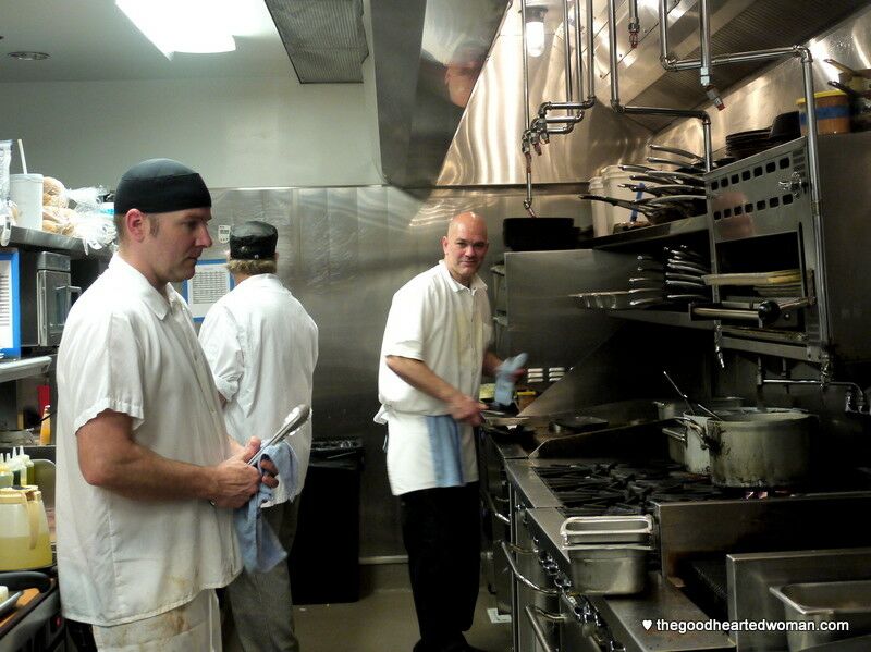 The Ringside Restaurant kitchen staff at work.