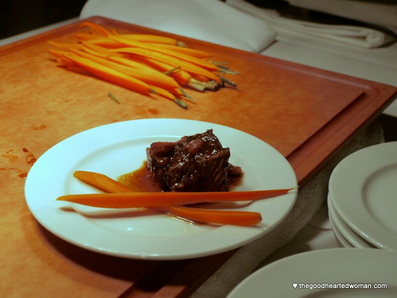 Braised short ribs on a plate. 