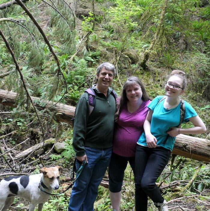 Along the trail. (I am not that short!) Forest Park