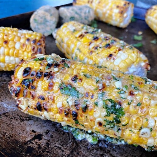 Street Corn (boiled corn with seasoned butter)-The Little Epicurean