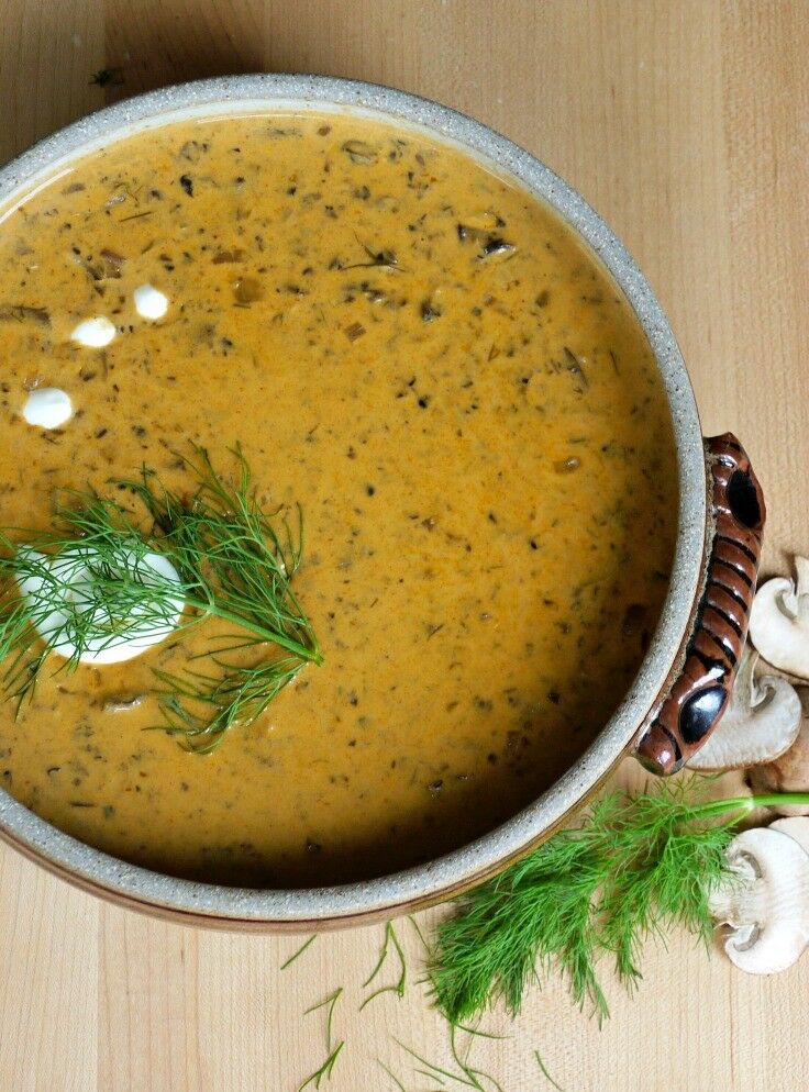 Hungarian Mushroom Soup with Fresh Dill | The Good Hearted Woman
