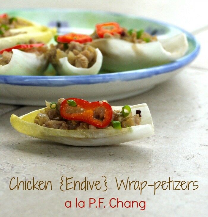 PF Changs Chicken Endive Wrappetizers | The Good Hearted Woman