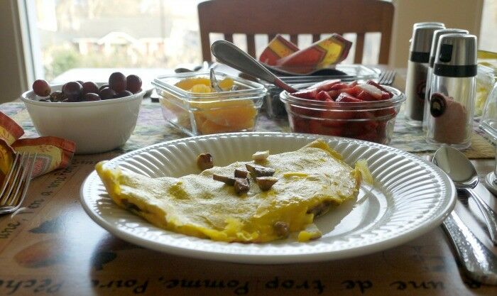 Omelet on a plate