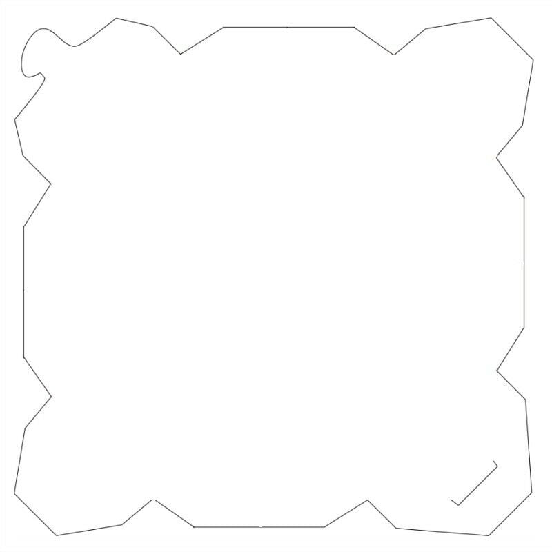 Take-out box cutting outline.