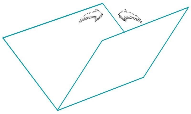 Illustration of Valley Fold - Takeout Box.