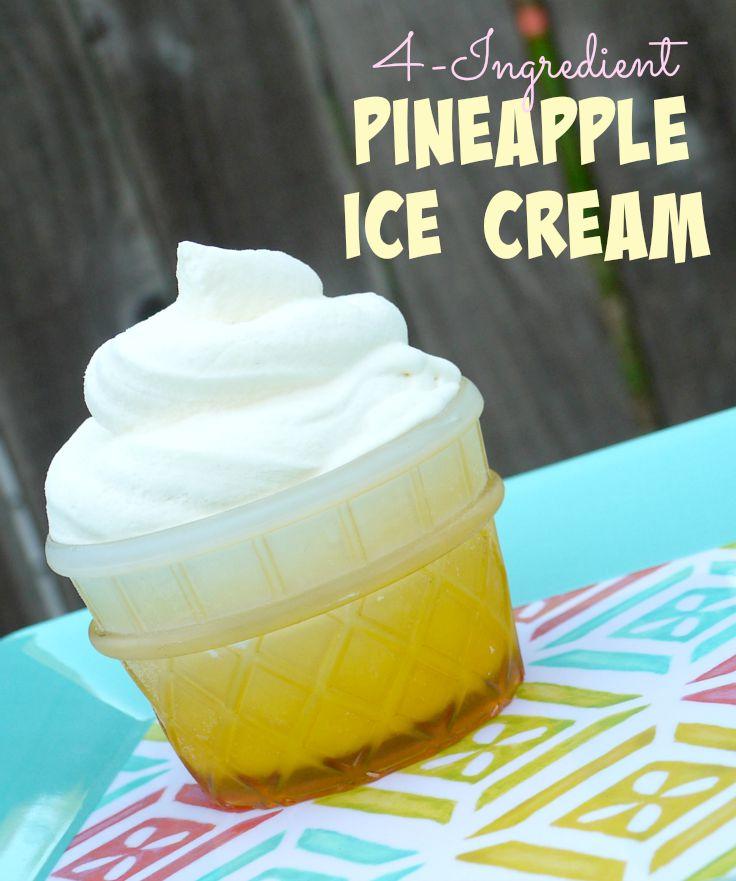 No need to travel to Hawaii (or Disneyland!) to enjoy a refreshing cup of pineapple soft serve - you can make it yourself with just four ingredients! 4-Ingredient Dole Whip Copycat - Pineapple Ice cream | The Good Hearted Woman