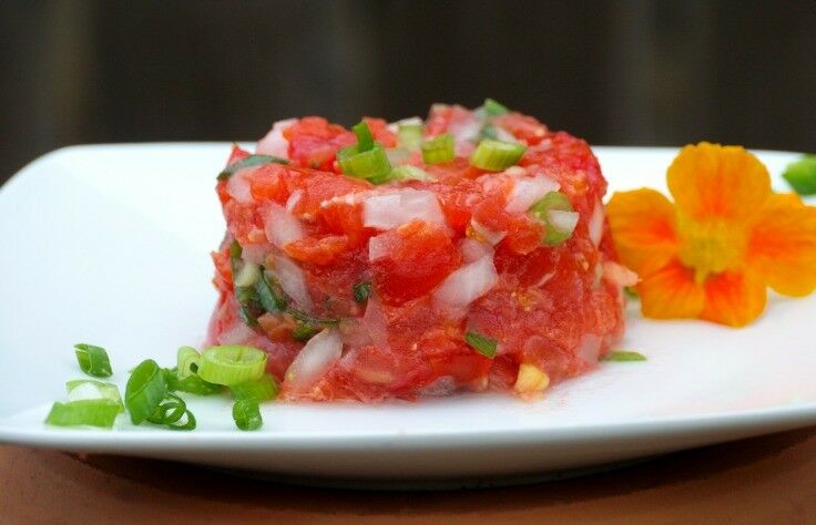 Hawaiian Lomi Lomi Salmon Recipe | The Good Hearted Woman