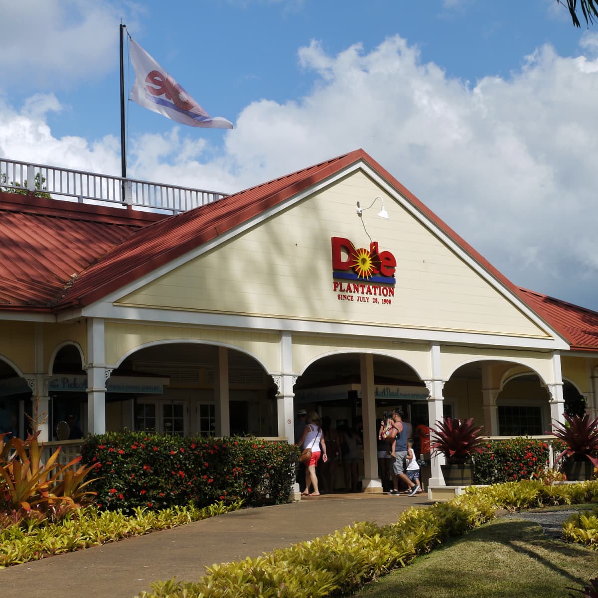 Front entrance to the Dole Plantation.