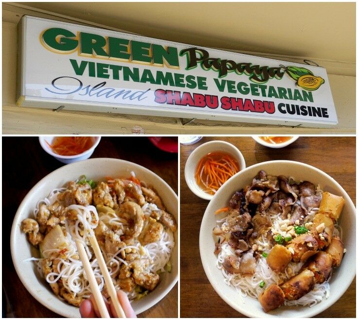 The Green Papaya, Honolulu - vermicelli bowls. 