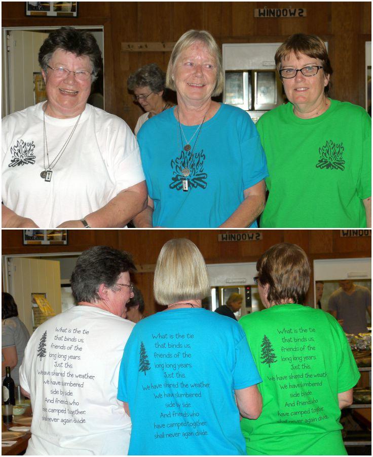 Camp Namanu friends are friends for life. Kim, Colleen, and Sandy.