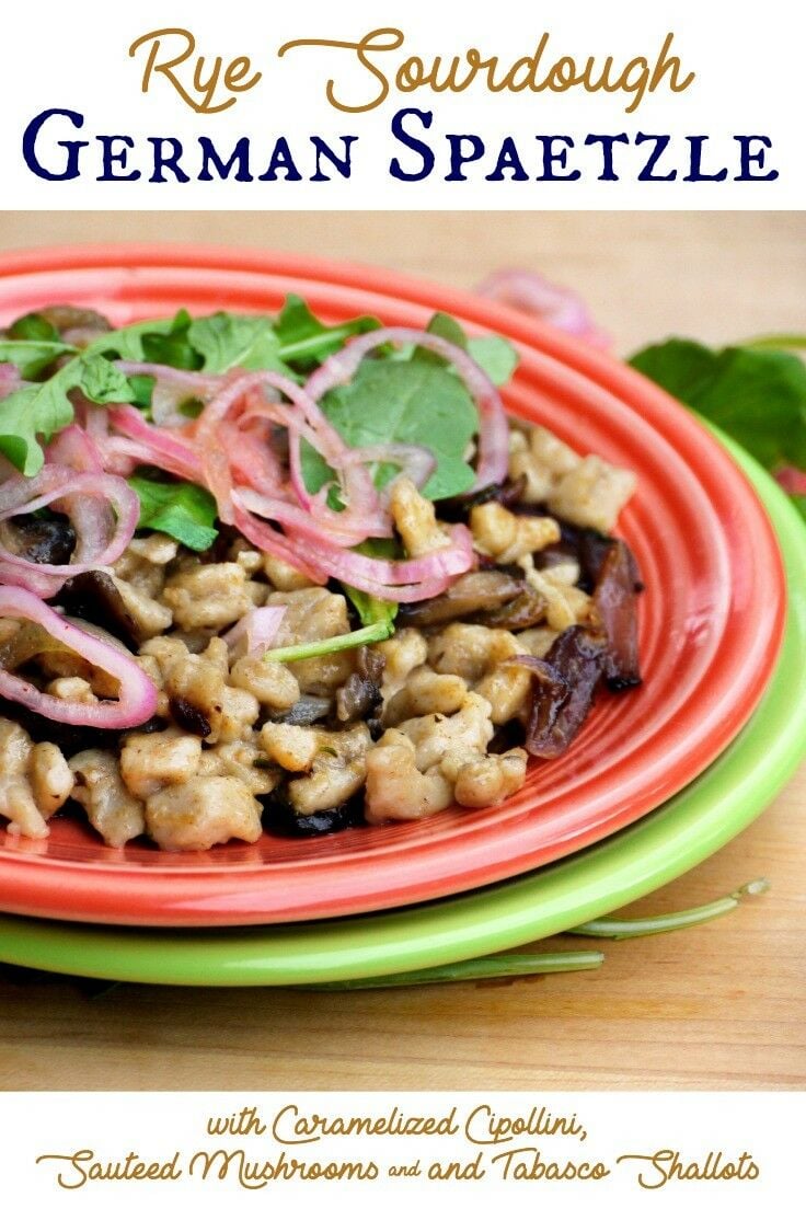 Perfect for Oktoberfest (or Any-fest!), the recipe for this amazing Rye Sourdough Spaetzle - with Caramelized Cipollini, Sauteed Mushrooms, and Tabasco Shallots - comes to us courtesy of Chef Ryan Mead of Portland's Bent Brick. | The Good Hearted Woman