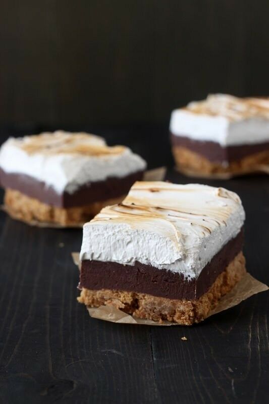 Close-up of S’mores Fudge Bars 