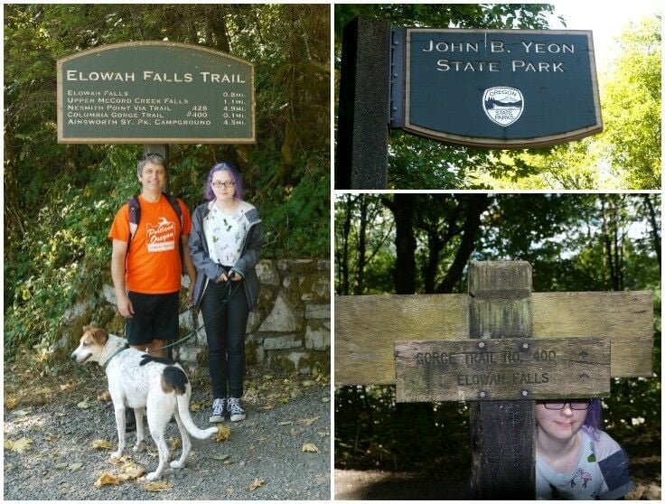 Signage for hke to Elowah Falls & Upper McCord Creek Twin Falls