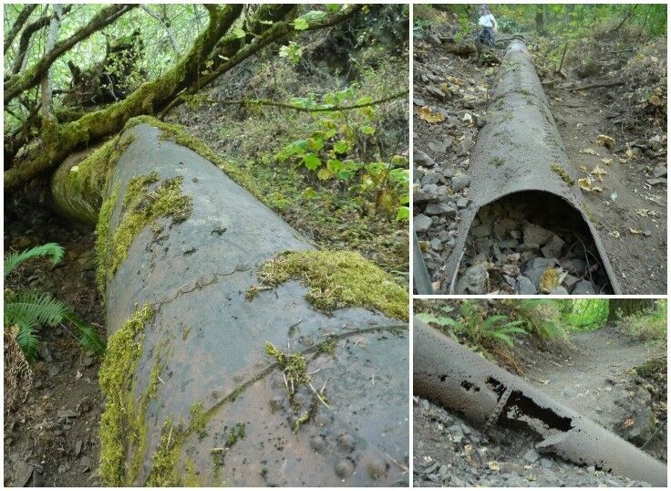 Pipe along the hike trail. 