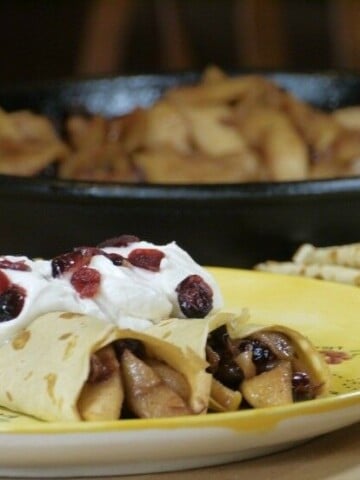 Dutch Apple Cranberry Crepes | The Good Hearted Woman