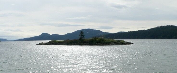 View of open water in Puget Sound. 