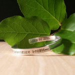 "Let the Adventure Begin" Hand Stamped Cuff Bracelet - $24
