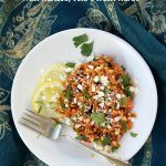 Moroccan Carrot Salad with Harissa, Feta & Fresh Herbs
