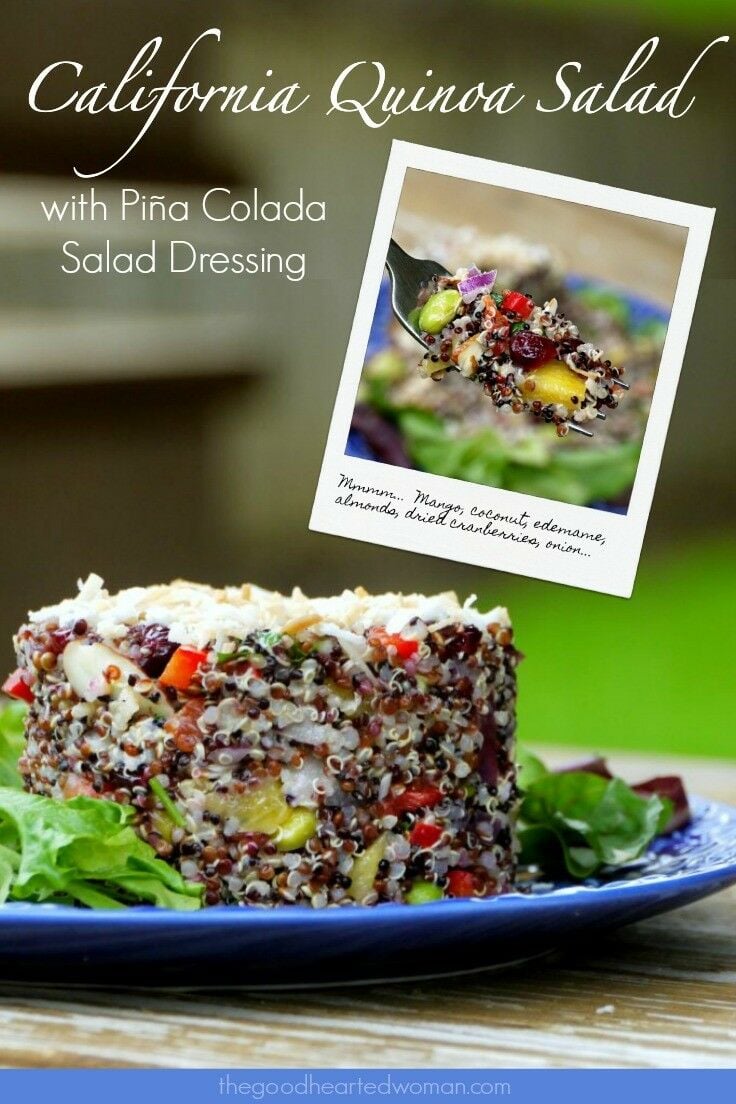 California Quinoa Salad {with Piña Colada Dressing} | Vegetarian, GF