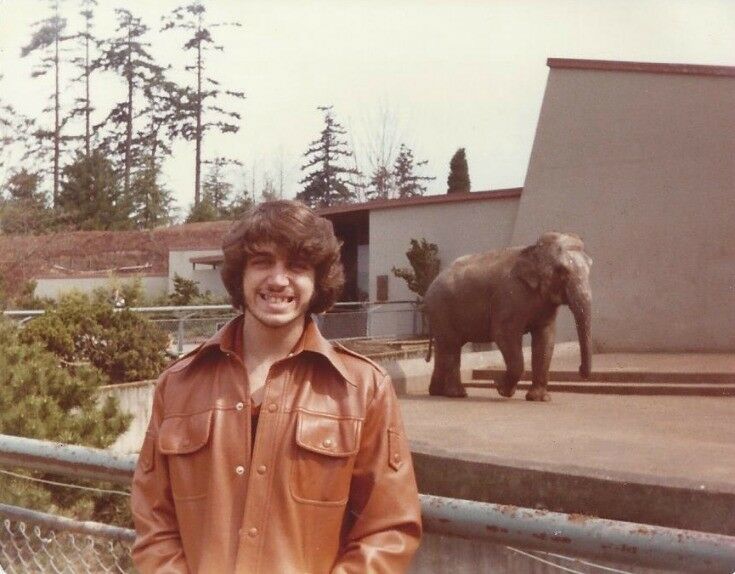 Mr B & Portland Zoo Elephants, 1979.