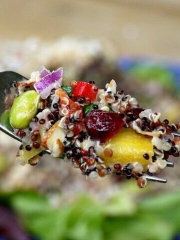 California Quinoa Salad with Piña Colada Dressing | The Good Hearted Woman