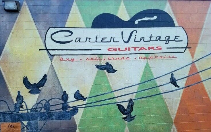 Carter Vintage Guitars mural 