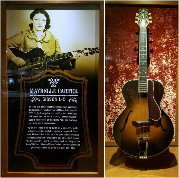 Maybelle Carter, known as "mother Maybelle," bought this Gibson L-5 in 1928 for $275. Today it is priceless.