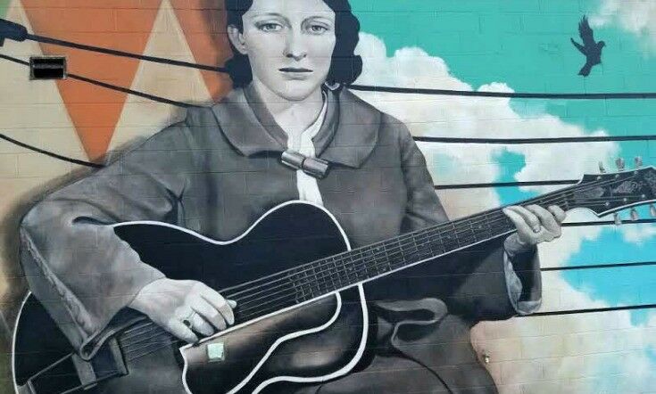 Maybelle Carter Mural at Carter Vintage Guitars