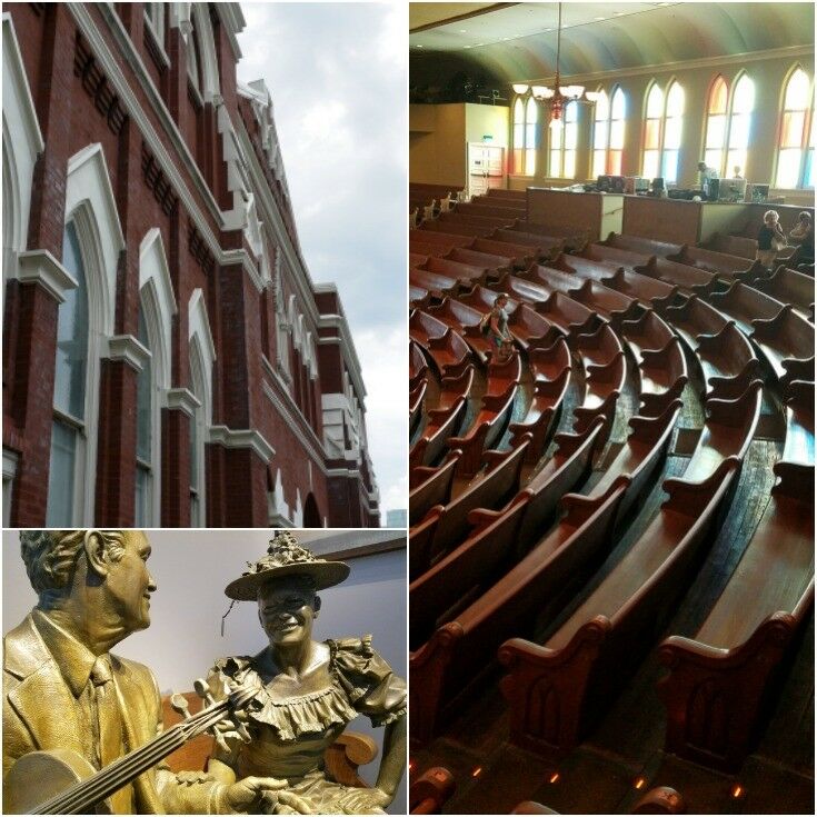 Collage of Ryman Auditorium, Nashville, Tennessee - Interior, Minnie Pearl Statue