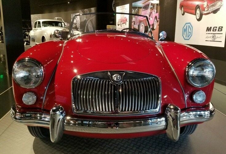 1960 Red MG - Presley Motors Automobile Exhibit