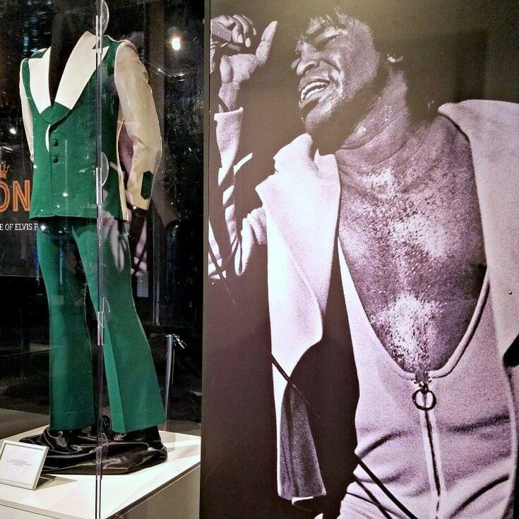 James Brown jumpsuit and image - ICONS: The Influence of Elvis