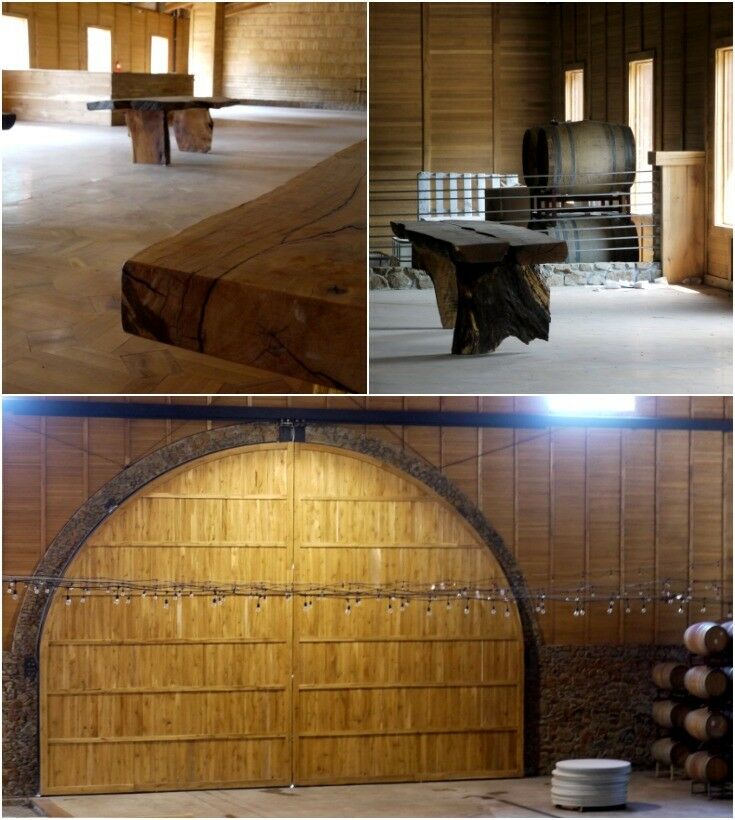 Wood Collage - interior shots of winery