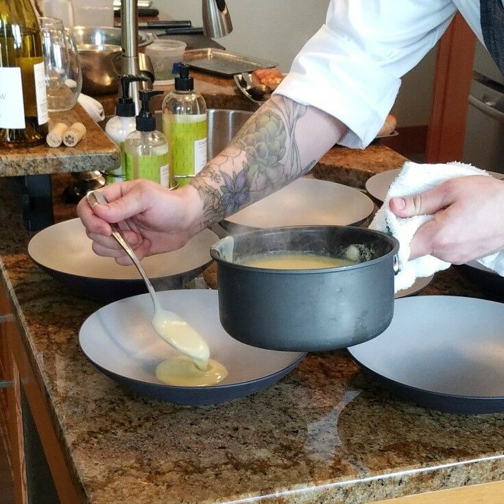 Menu Tasting with Headland's Chef Garrison {Seared Sturgeon Recipe} | The Good Hearted Woman