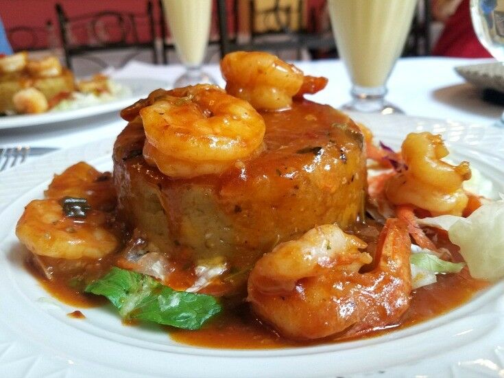 Shrimp Mofongo plate at Barrachina 