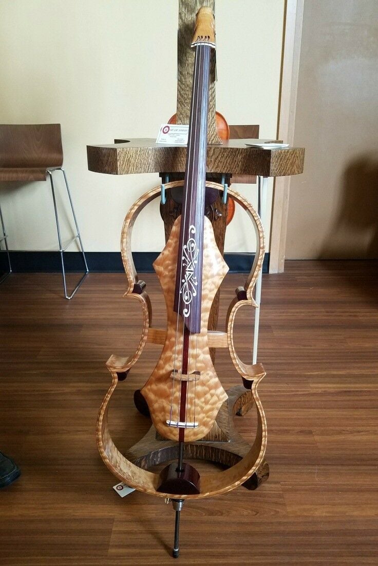 Amazing Open-Concept Cello made by Thomas Oliver Simensen of Fat Cat Fiddles