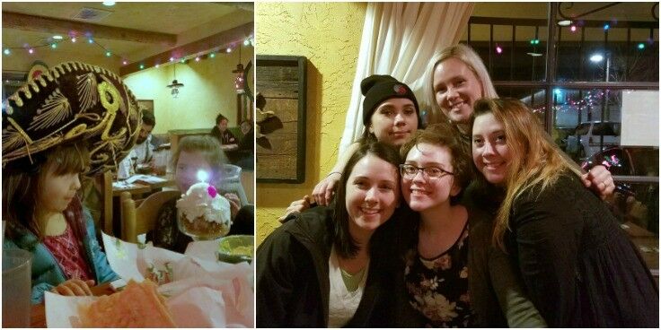 Five of our daughters at our last family dinner at the Original Taco House. (We don't usually take pictures at restaurants, but this was a special occasion.)