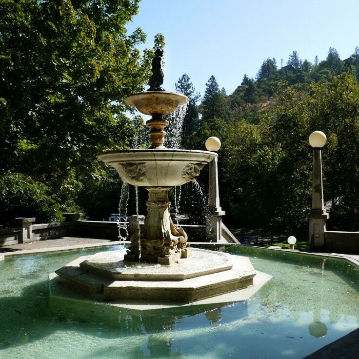 The Butler-Perozzi Fountain in Lithia Park.