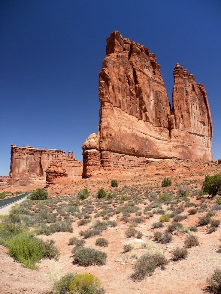 Courthouse Towers - One Day in Arches National Park {Moab, Utah}