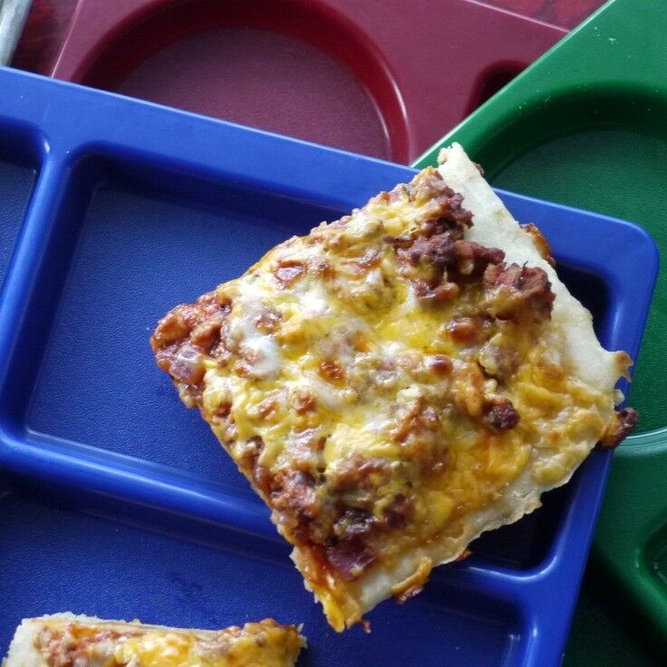 Old School Cafeteria Pizza Recipe | The Good Hearted Woman 