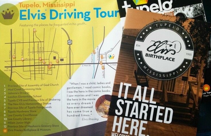 Tupelo Visitors Center brochures.