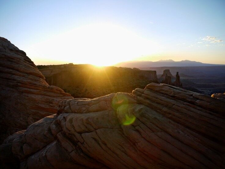 Sunburst over Canyonlands.