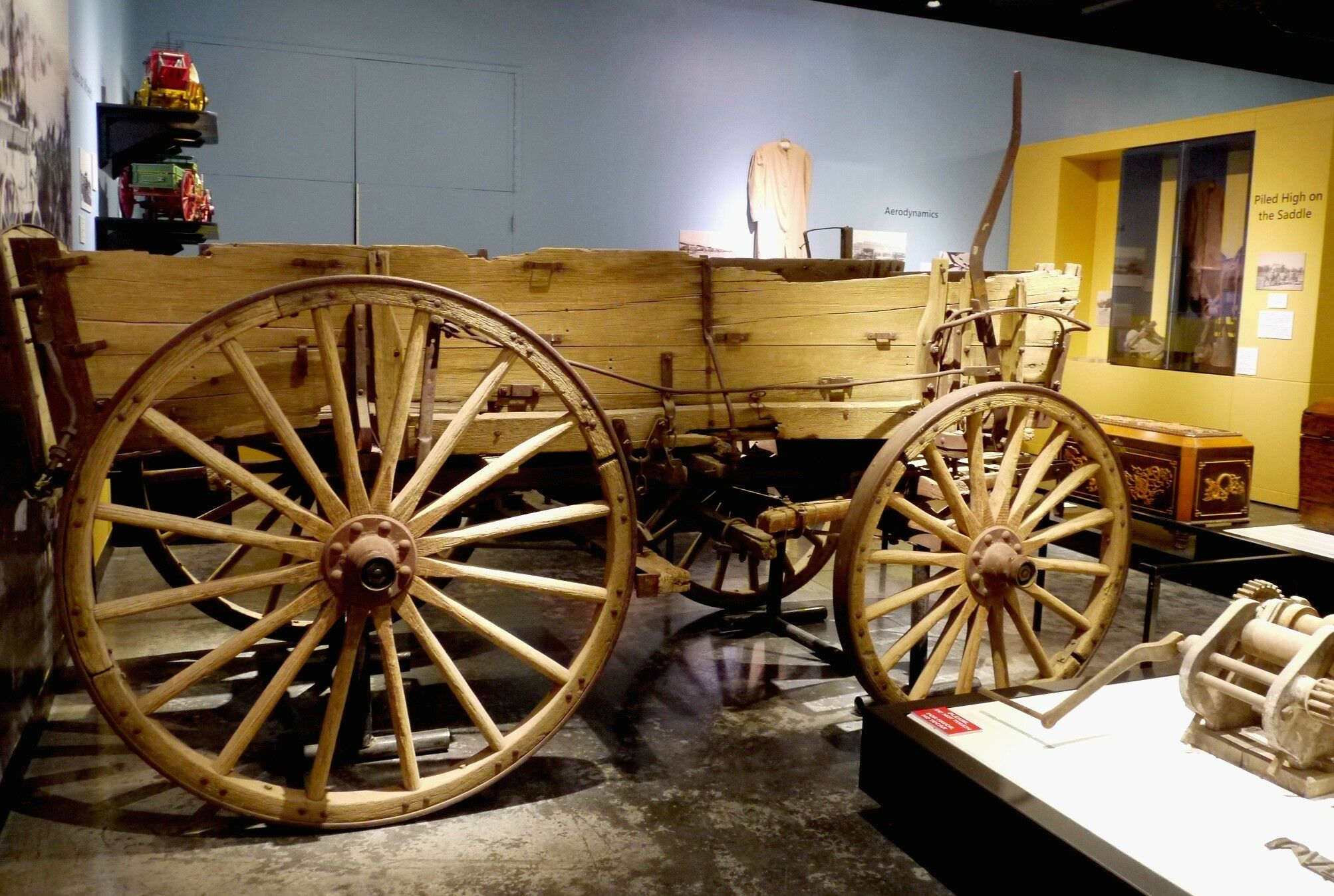 El Paso Museum of History wooden wagon box. 