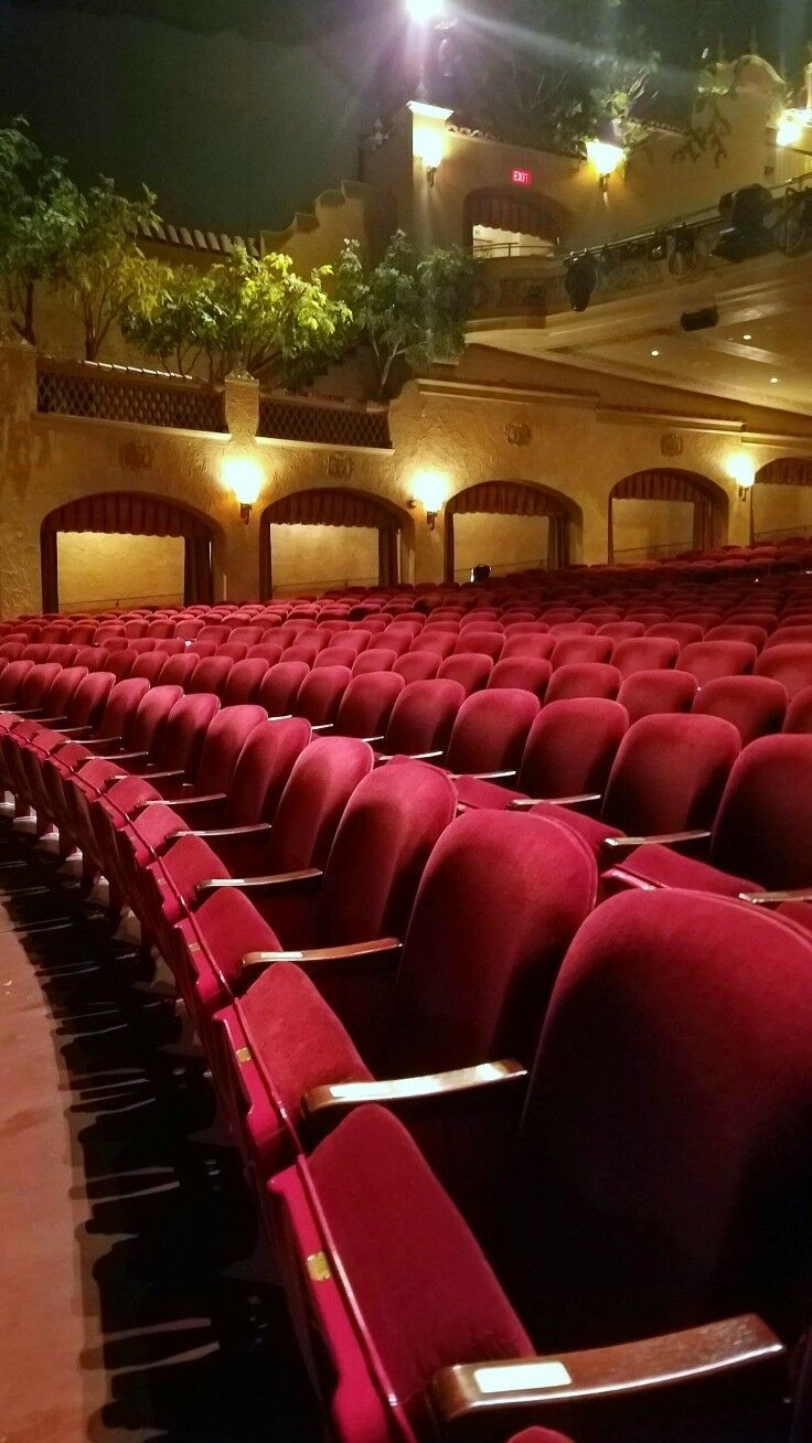 Rows of house seats in Plaza Theater
