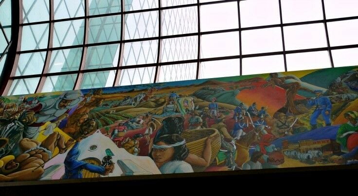 Mural in El Paso County Courthouse. 