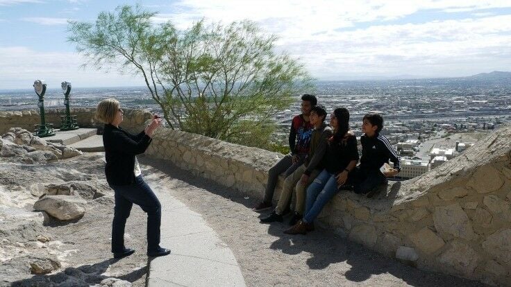 Taking pictures on Scenic Drive 