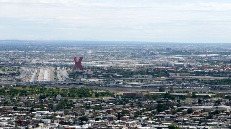 View of Mexico from El Paso Scenic Drive